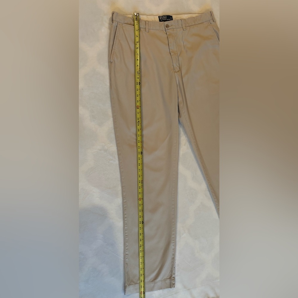 Polo Ralph Lauren Salinger Straight Fit Chino Pant Tan Size 38T/36 Cotton - Picture 7 of 15